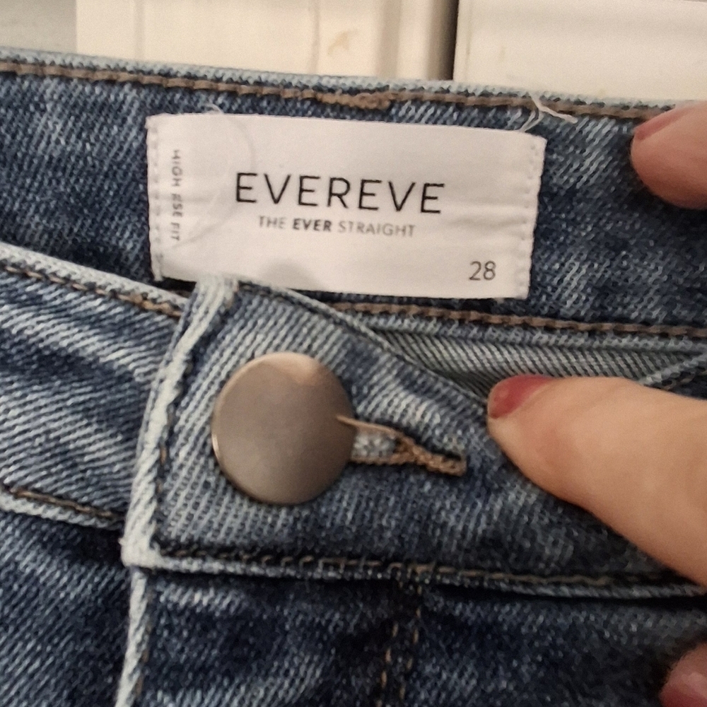 Evereve ever straight women’s jeans High  Waist Sise 28 Some Stretch - Picture 8 of 13